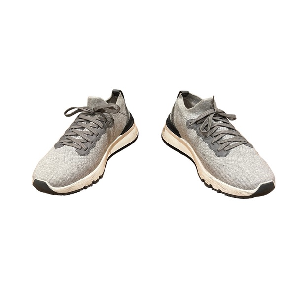 Brunello Cucinelli Mens Grey Cotton Knit Trainers - Picture 2 of 9